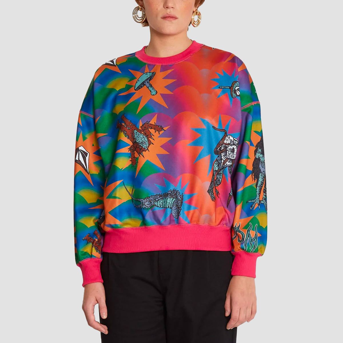 Volcom FA Chrissie Abbott X French From From The Strange Crew Sweat Multi - Womens