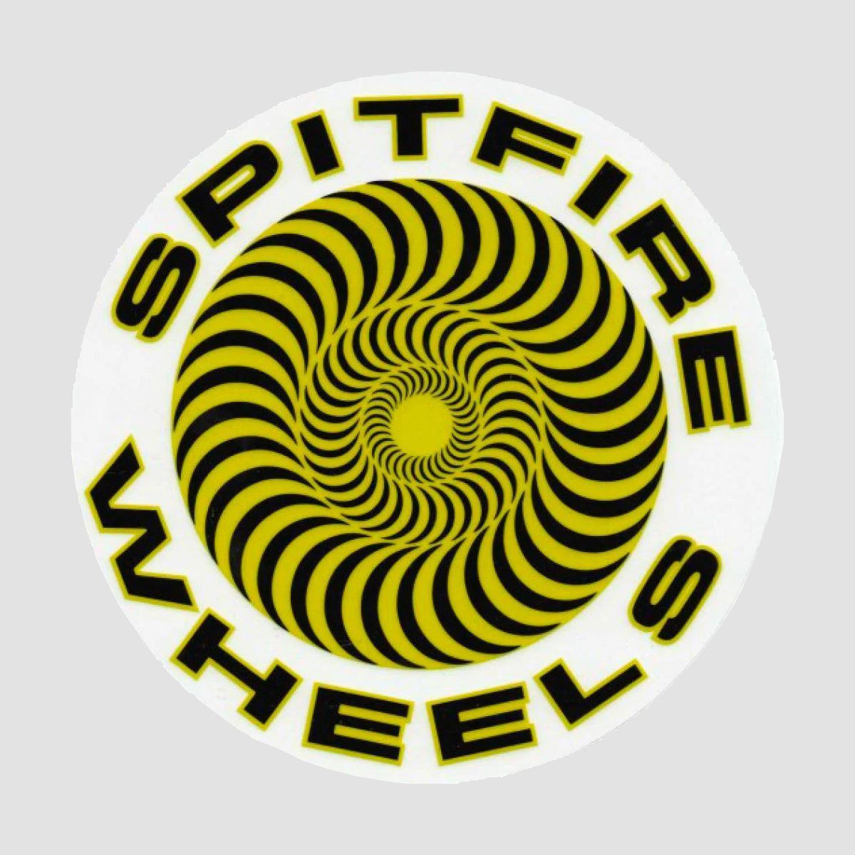Spitfire Large Swirl Sticker Yellow 190mm