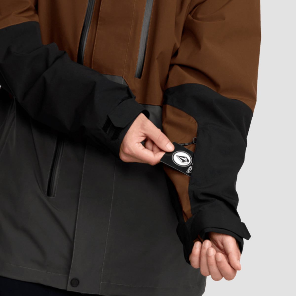 Volcom RNGE Stretch 30K Snow Jacket Brown