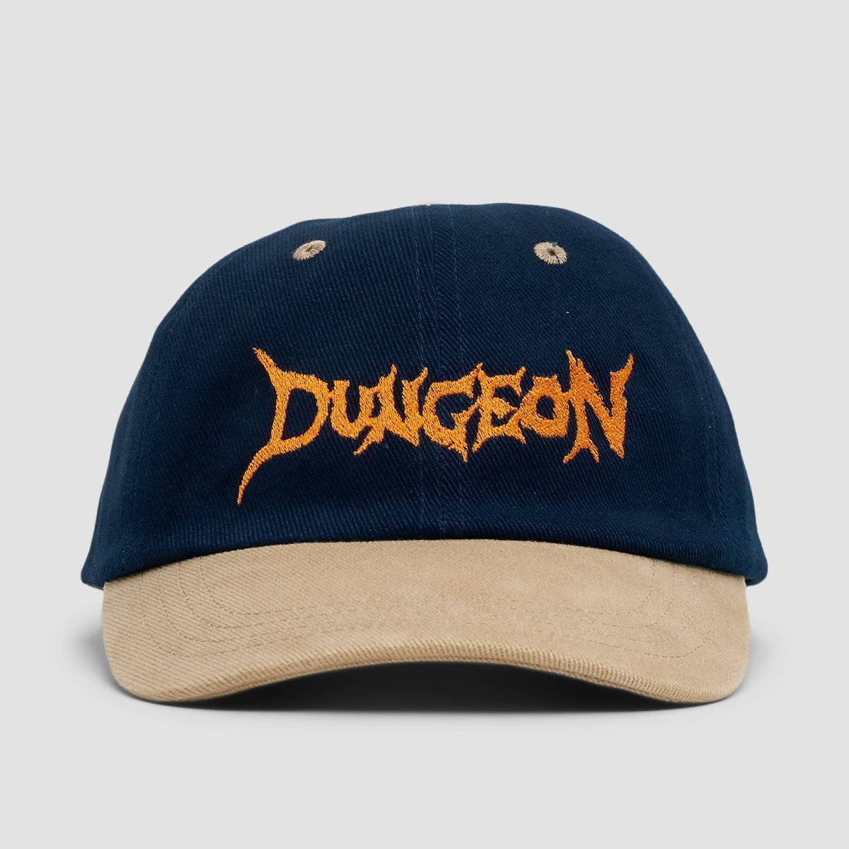 Dungeon Logo Brushed Cotton Cap Navy/Taupe