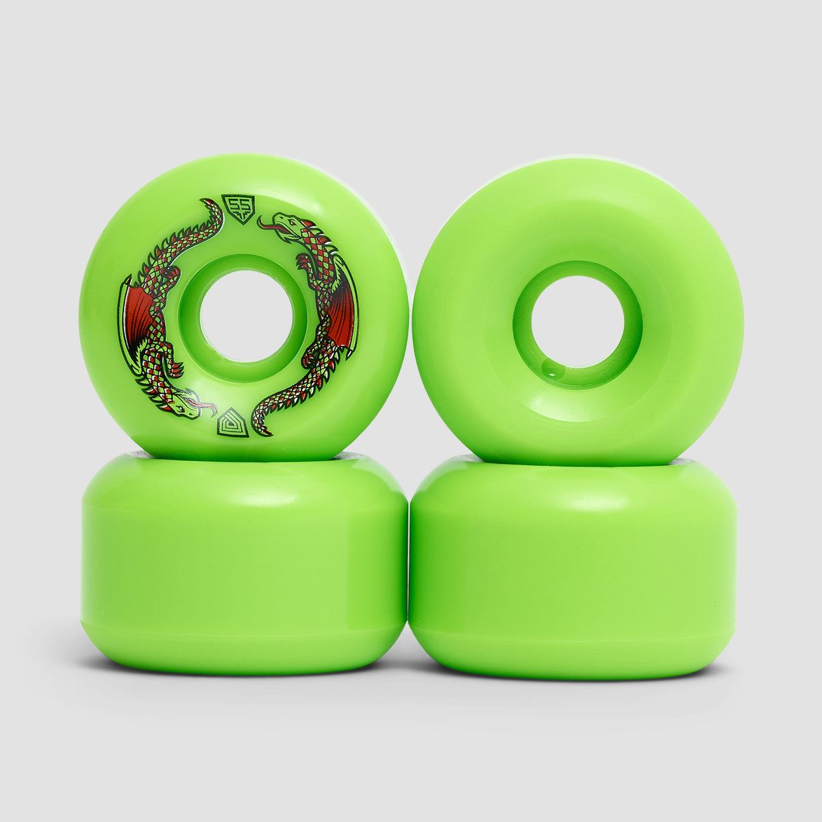 Powell Peralta Dragon Formula 93A Skateboard Wheels Green 55x35mm