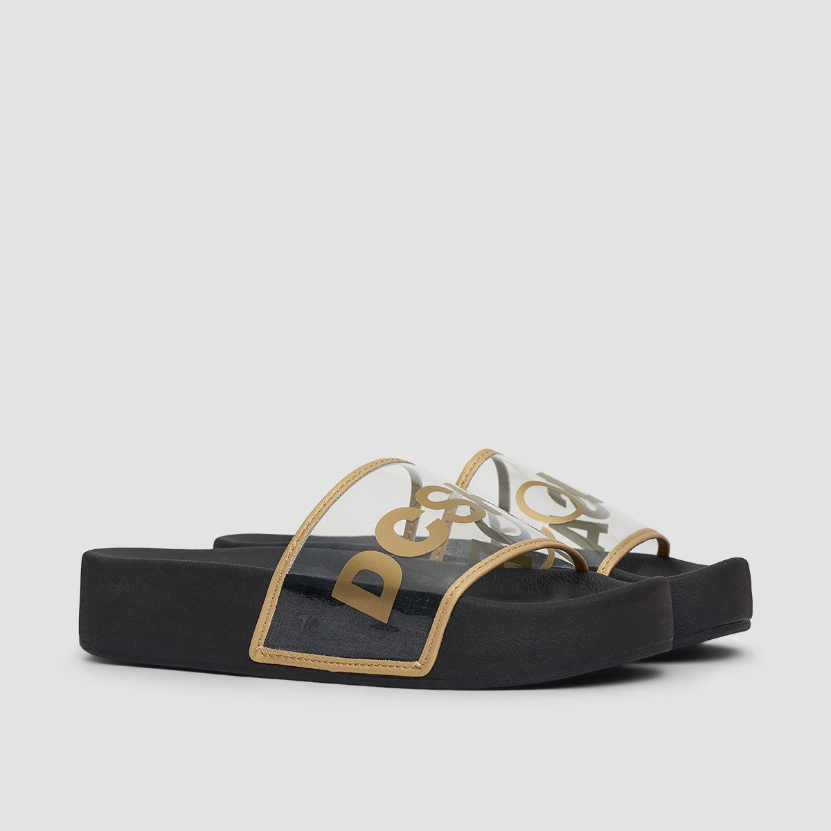 DC Slide Platform SE Black/Gold - Womens