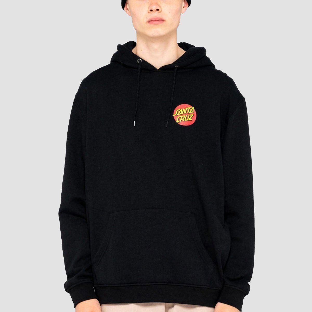 Santa Cruz Classic Dot Chest Pullover Hoodie Black