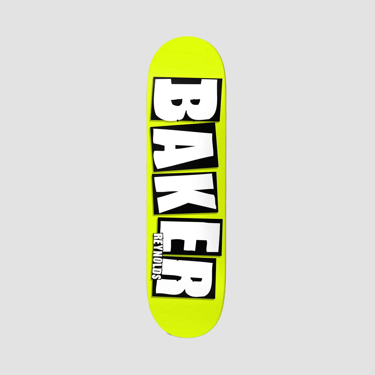 Baker Brand Name Andrew Reynolds B Squared Skateboard Deck Neon Yellow - 8.38"