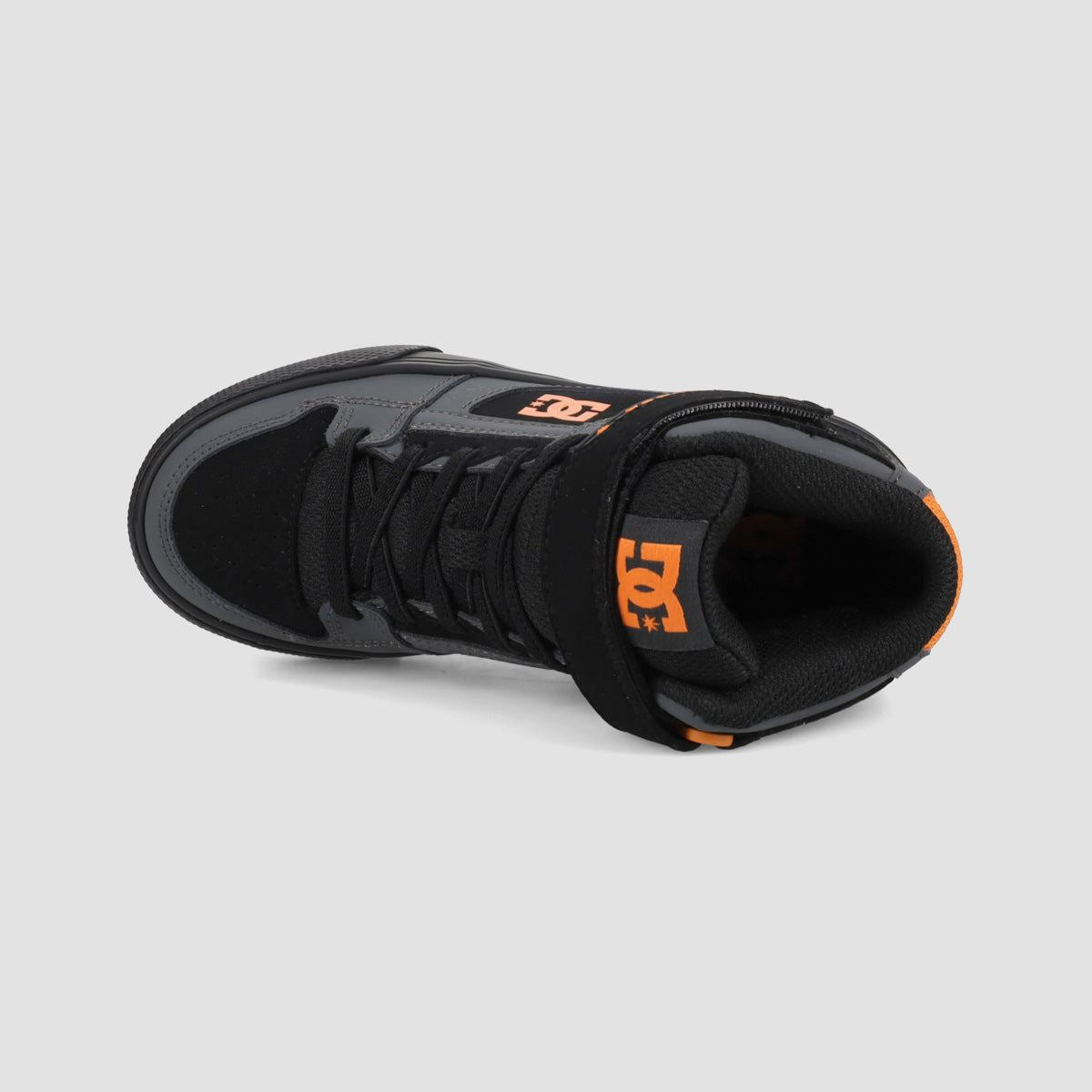 DC Pure High-Top EV Shoes - Grey/Black/Orange - Kids