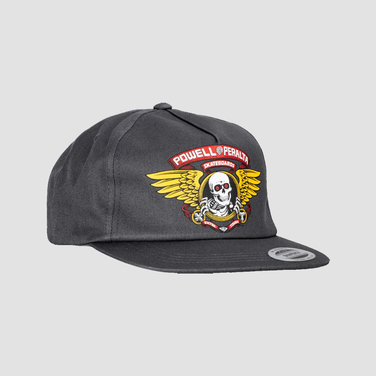 Powell Peralta Winged Ripper Snapback Cap Charcoal