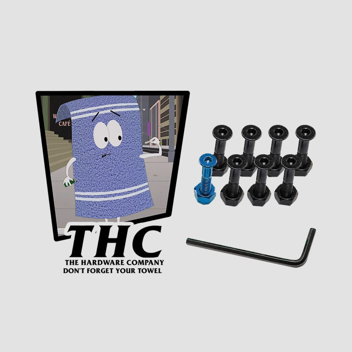 The Hardware Company THC Towelie Allen Truck Bolts Black/Blue 1"
