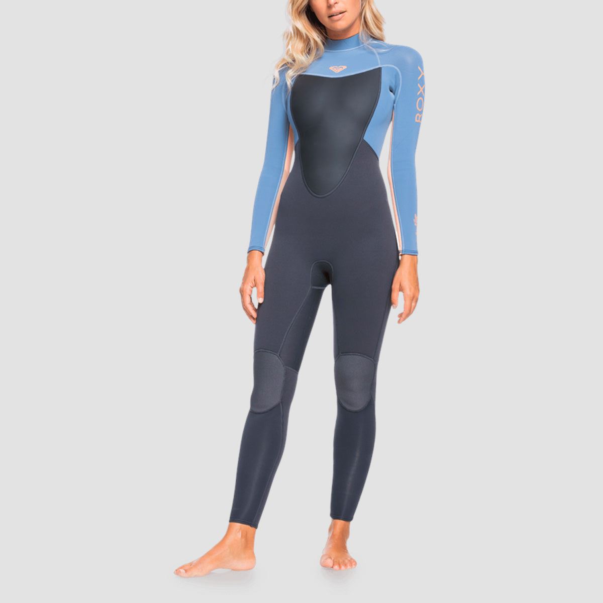 Roxy Prologue 3/2mm Back Zip Wetsuit Cloud Black/Powdered Grey/Sunglow - Womens