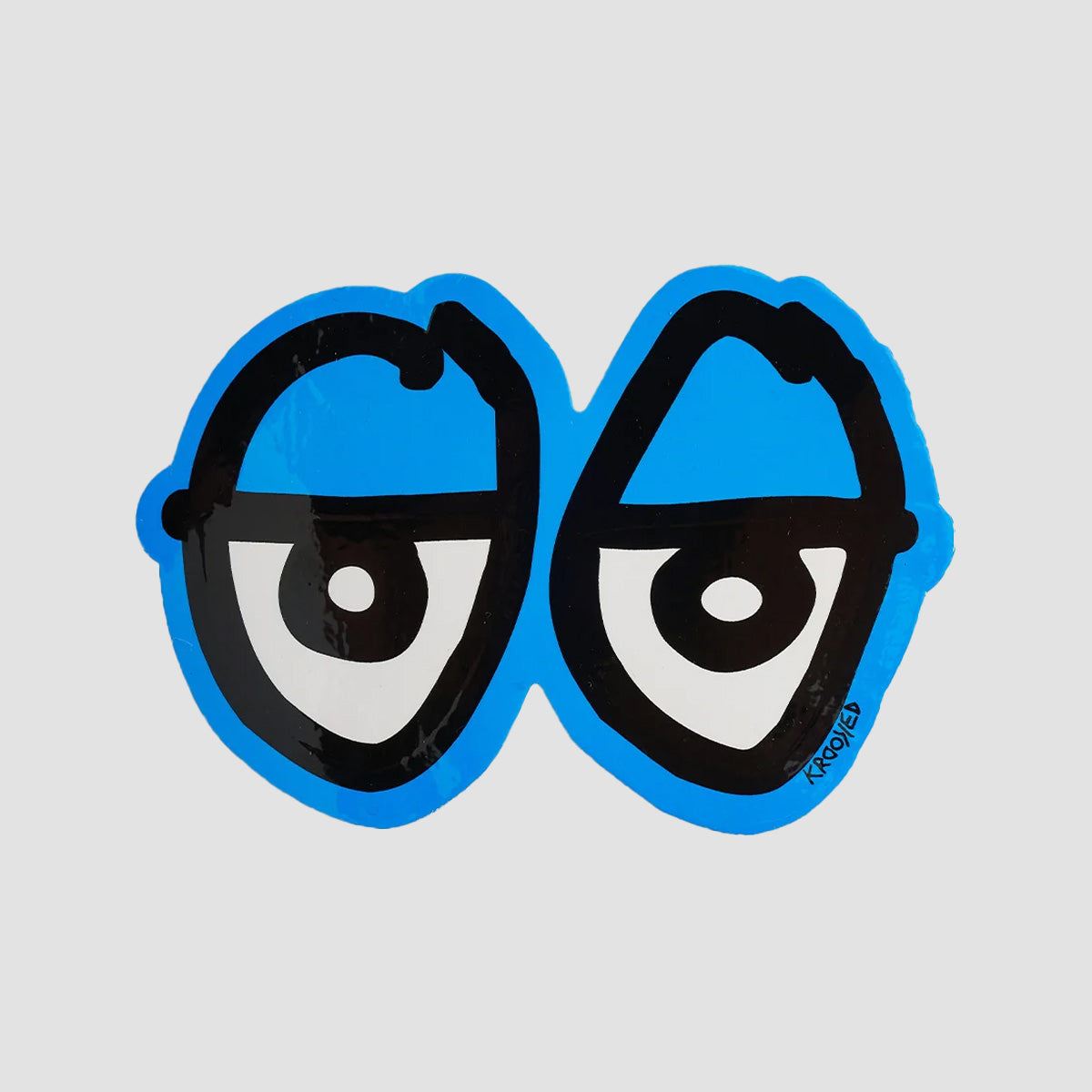 Krooked Eyes Diecut Sticker Blue 280x190mm