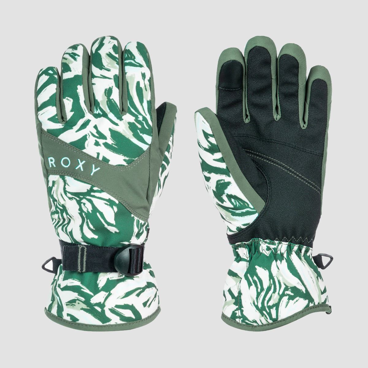 Roxy Jetty Snow Gloves Dark Forest Wild - Womens