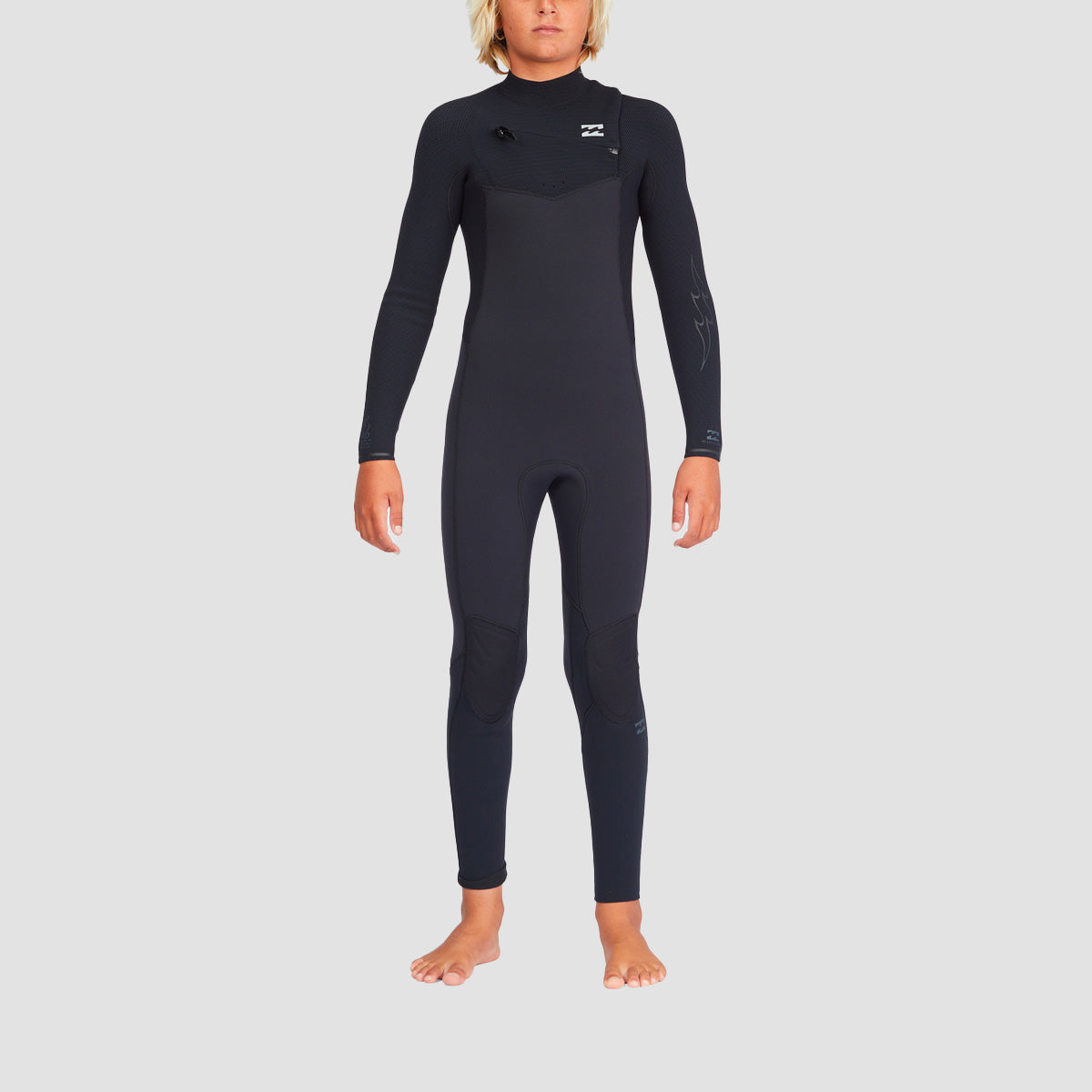 Billabong 4/3mm Revolution Chest Zip Wetsuit Black - Kids