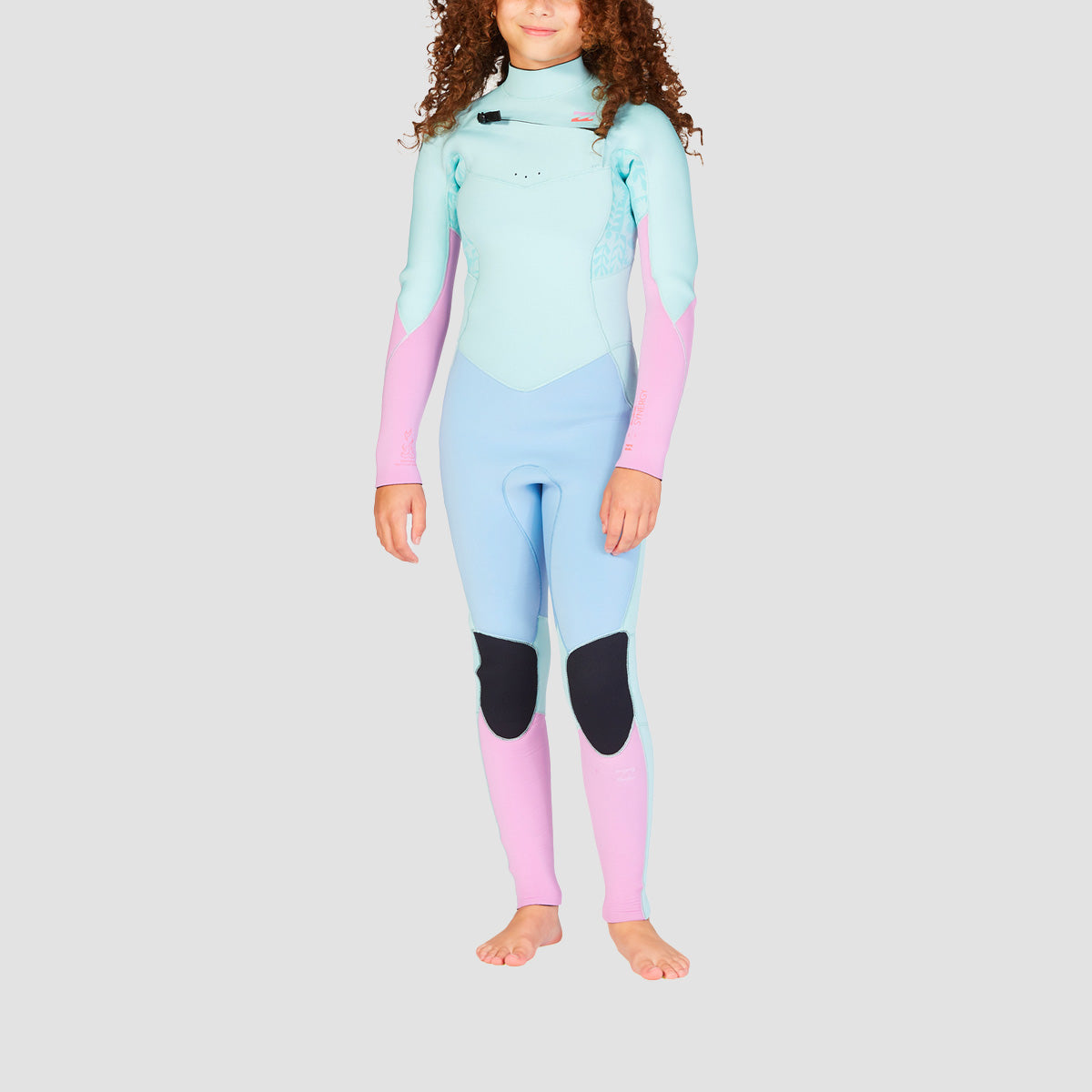 Billabong 4/3mm Synergy Chest Zip Wetsuit Iceberg - Girls