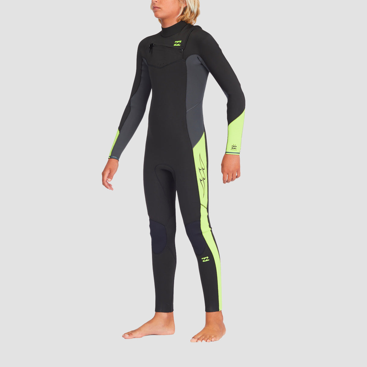 Billabong Absolute 4/3mm Chest Zip Wetsuit Stealth - Kids