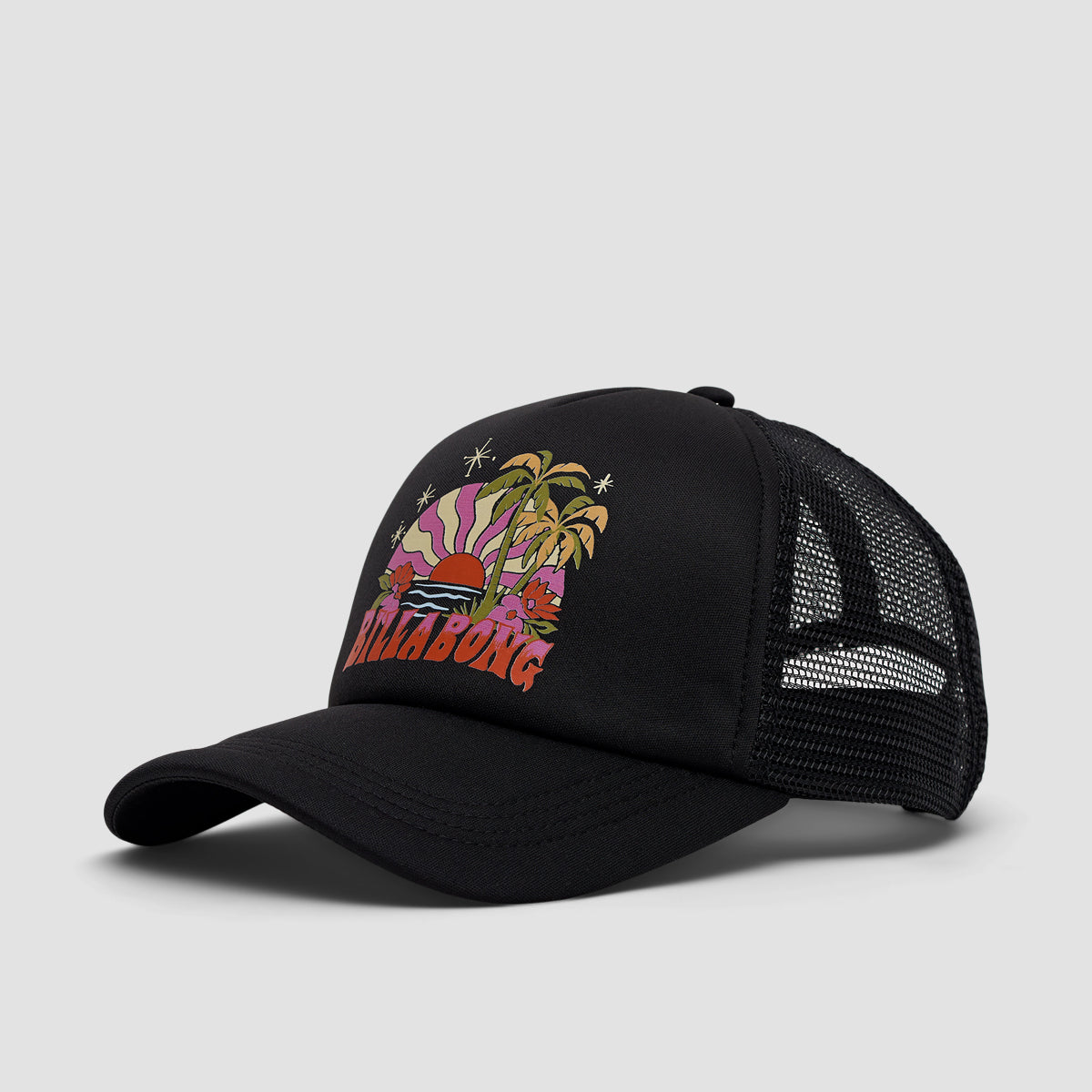 Billabong Across Waves Trucker Cap Black Pebble - Womens