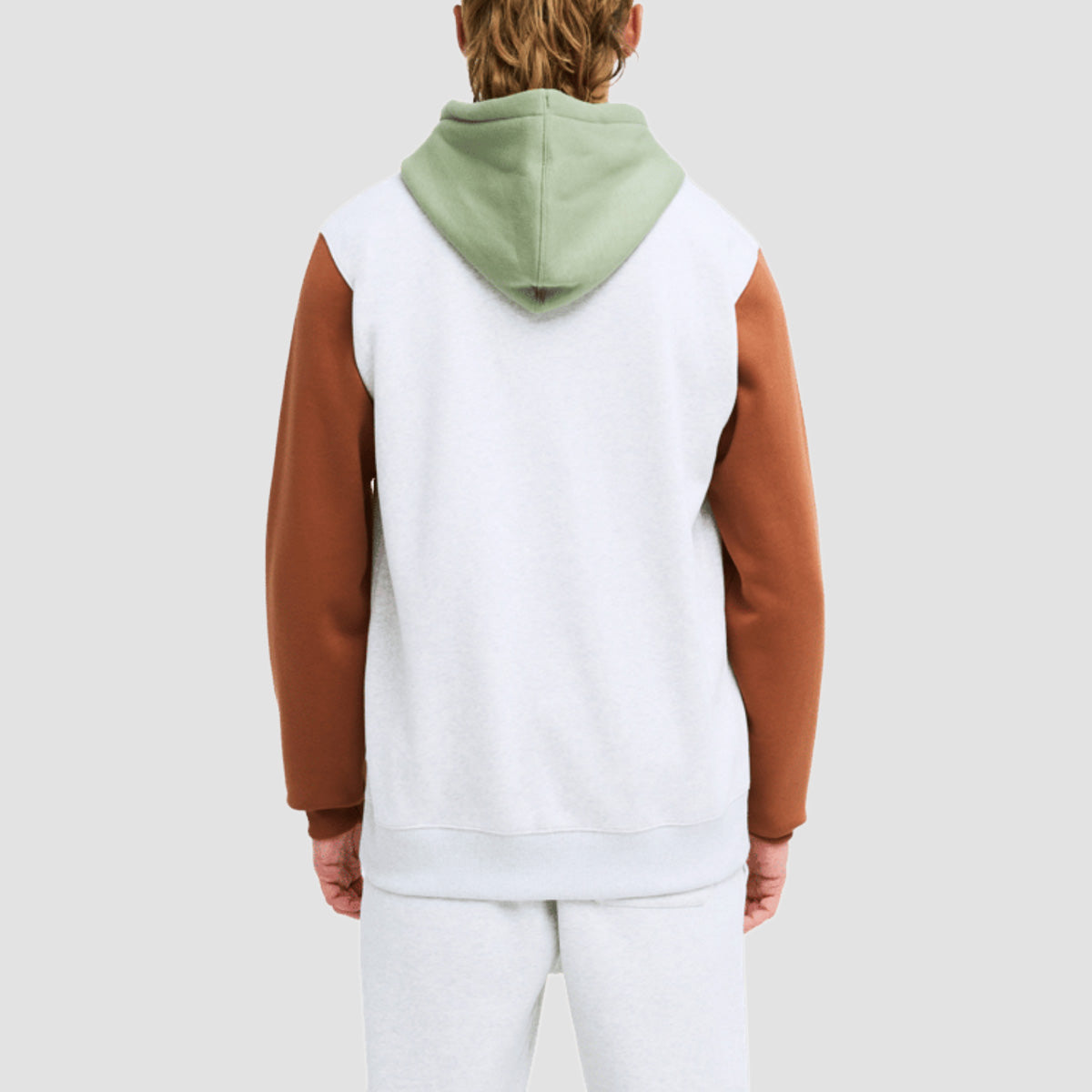 Billabong Arch Block Pullover Hoodie Light Grey Heather