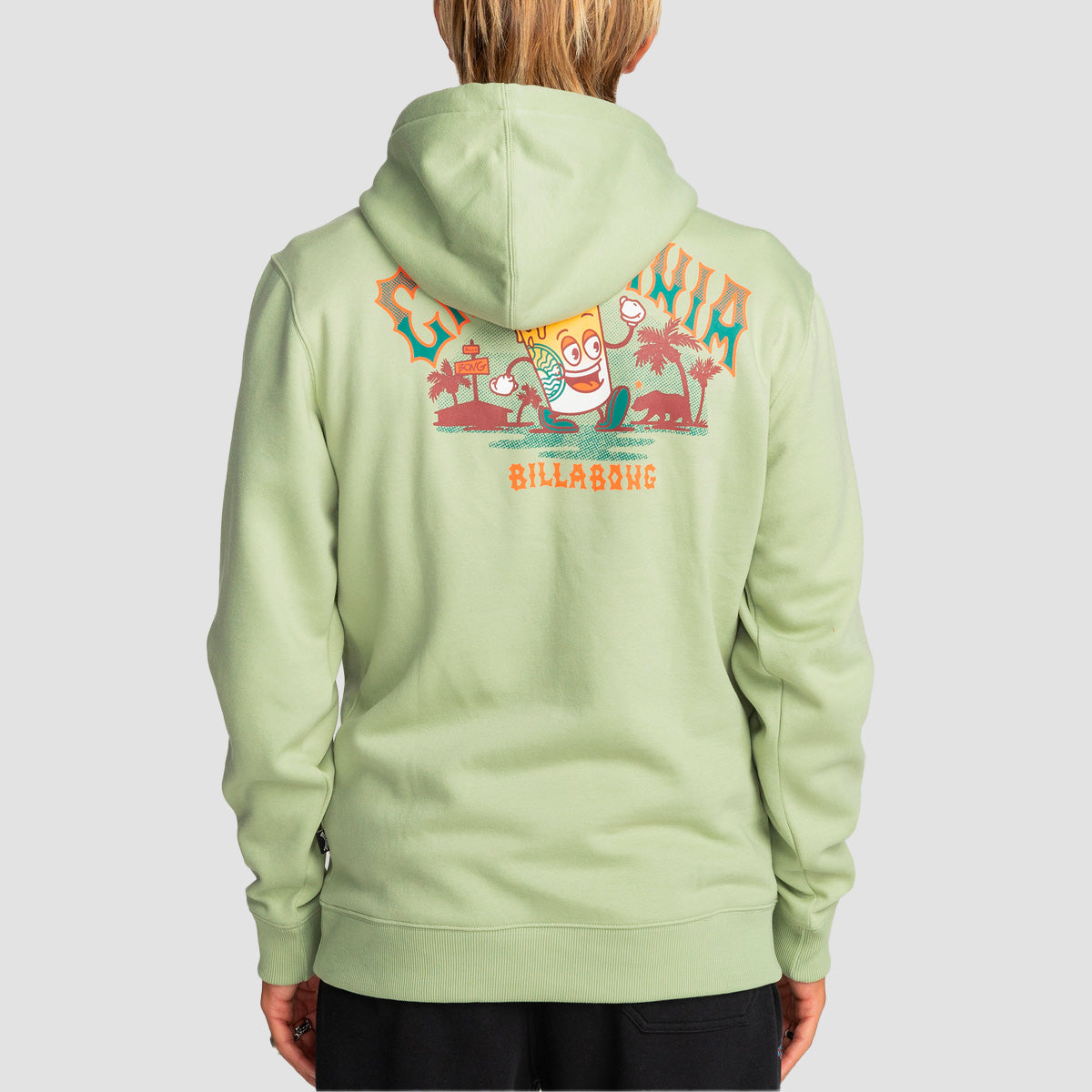 Billabong Arch Dreamy Place Pullover Hoodie Light Sage