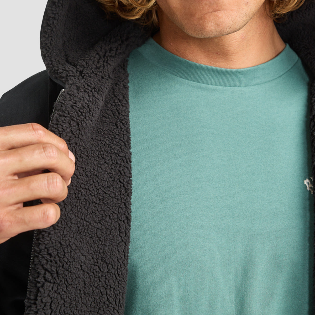 Billabong Arch Sherpa Zip Hoodie Black