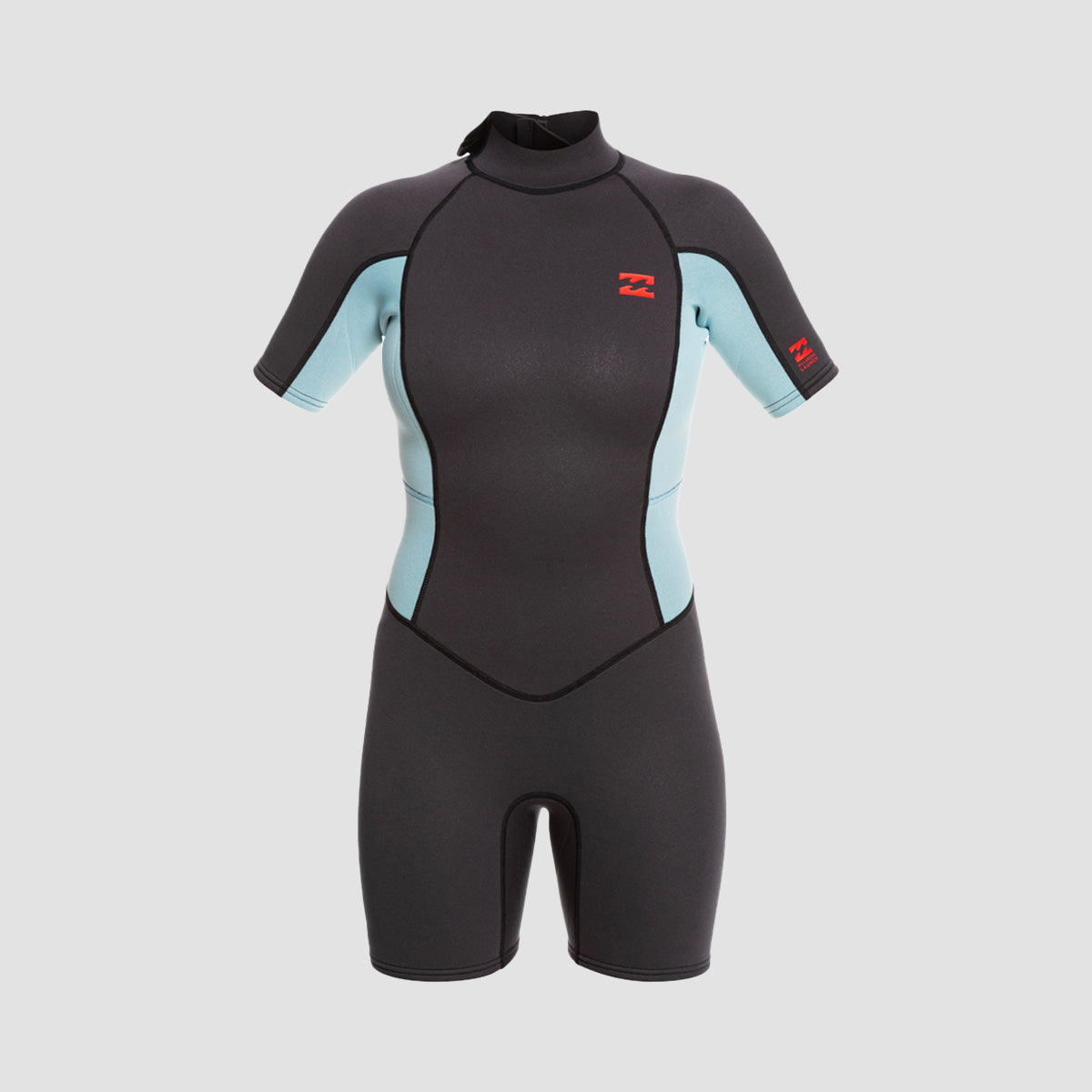 Billabong Launch 2/2mm Back Zip Shorty Wetsuit Grey - Womens