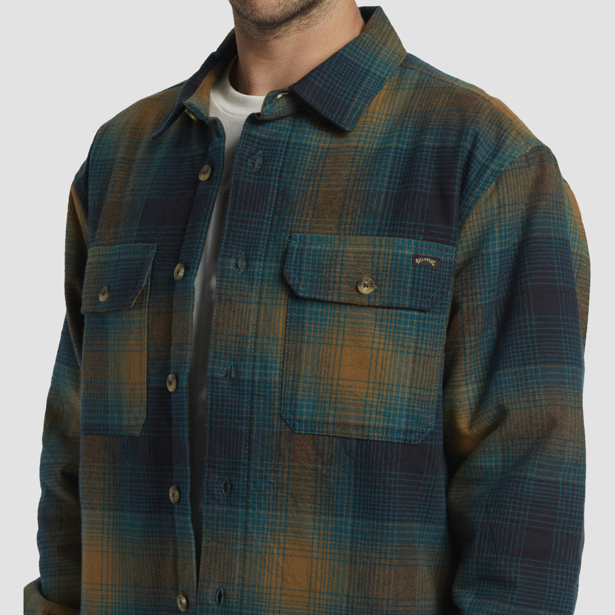 Billabong Offshore Sherpa Lined Shirt Jacket Real Teal
