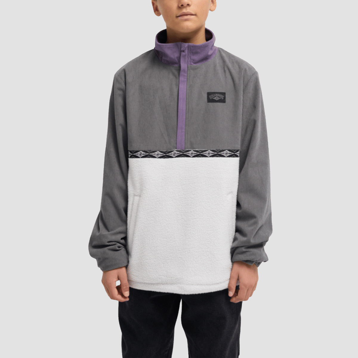 Billabong Space Lobster Half Zip Fleece Sweatshirt Grape Leaf - Kids