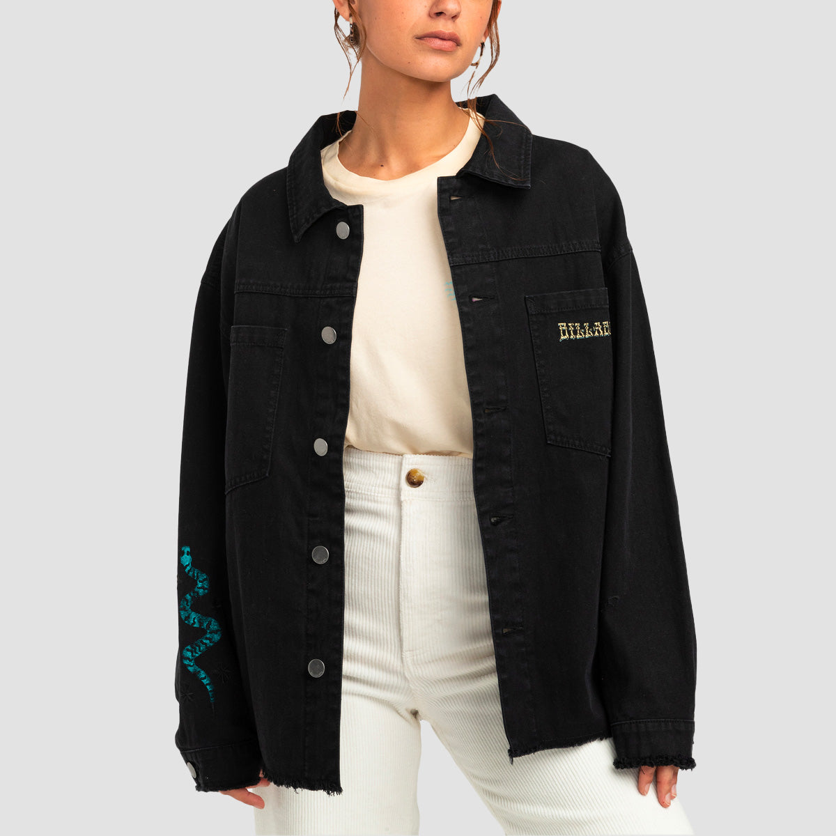 Billabong Sunny Skies Trucker Jacket Black Womens