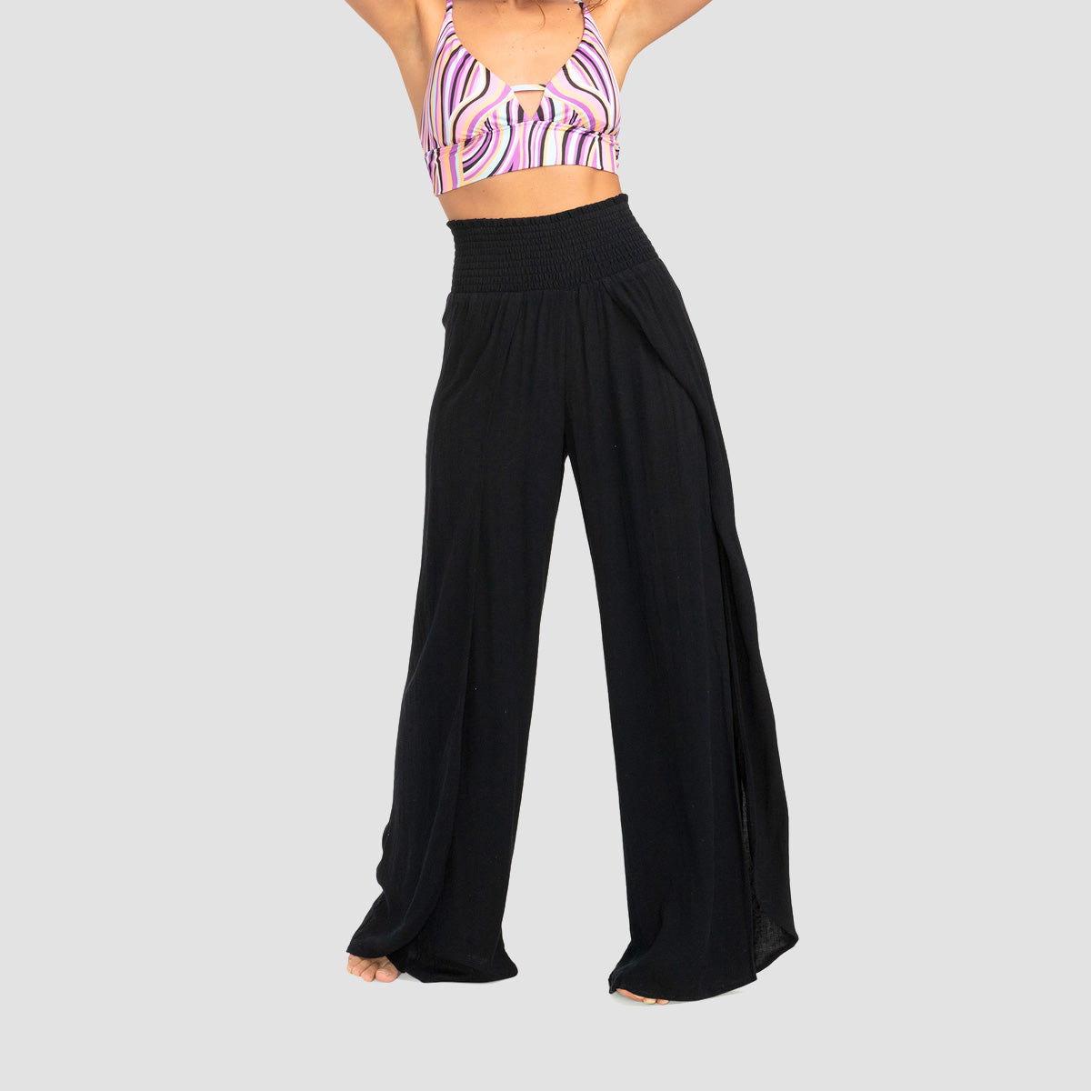 Billabong Wandering Soul Beachy Trousers Black - Womens
