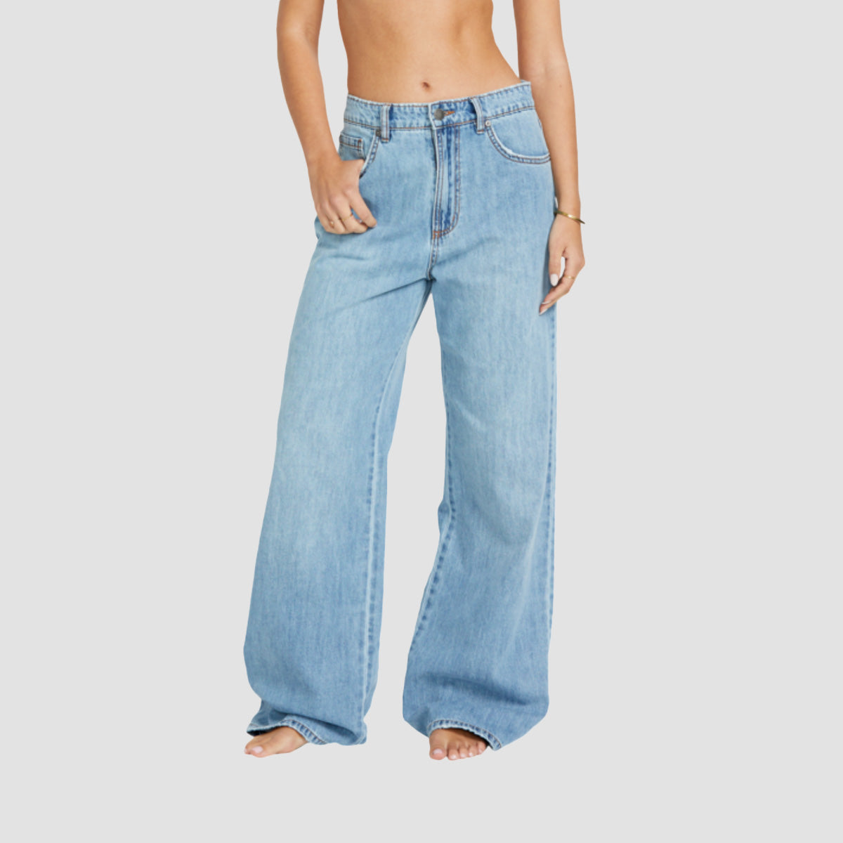 Billabong Washed By The Sun Baggy Fit Jeans Cali Blue - Womens
