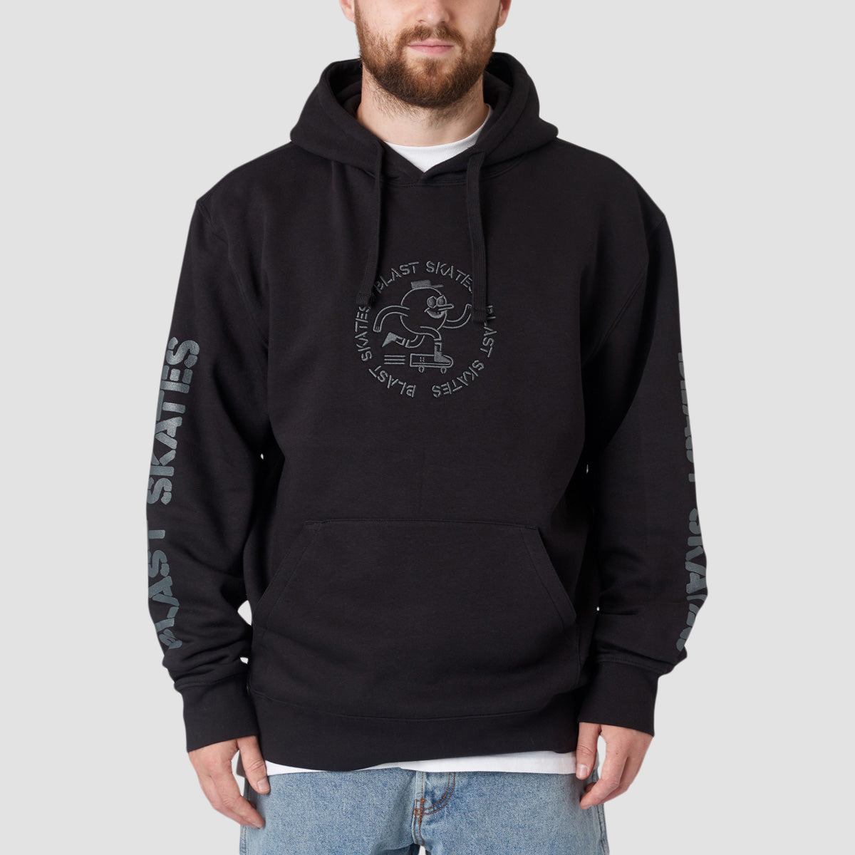 Blast Skates Stencil Logo Pullover Hoodie Black