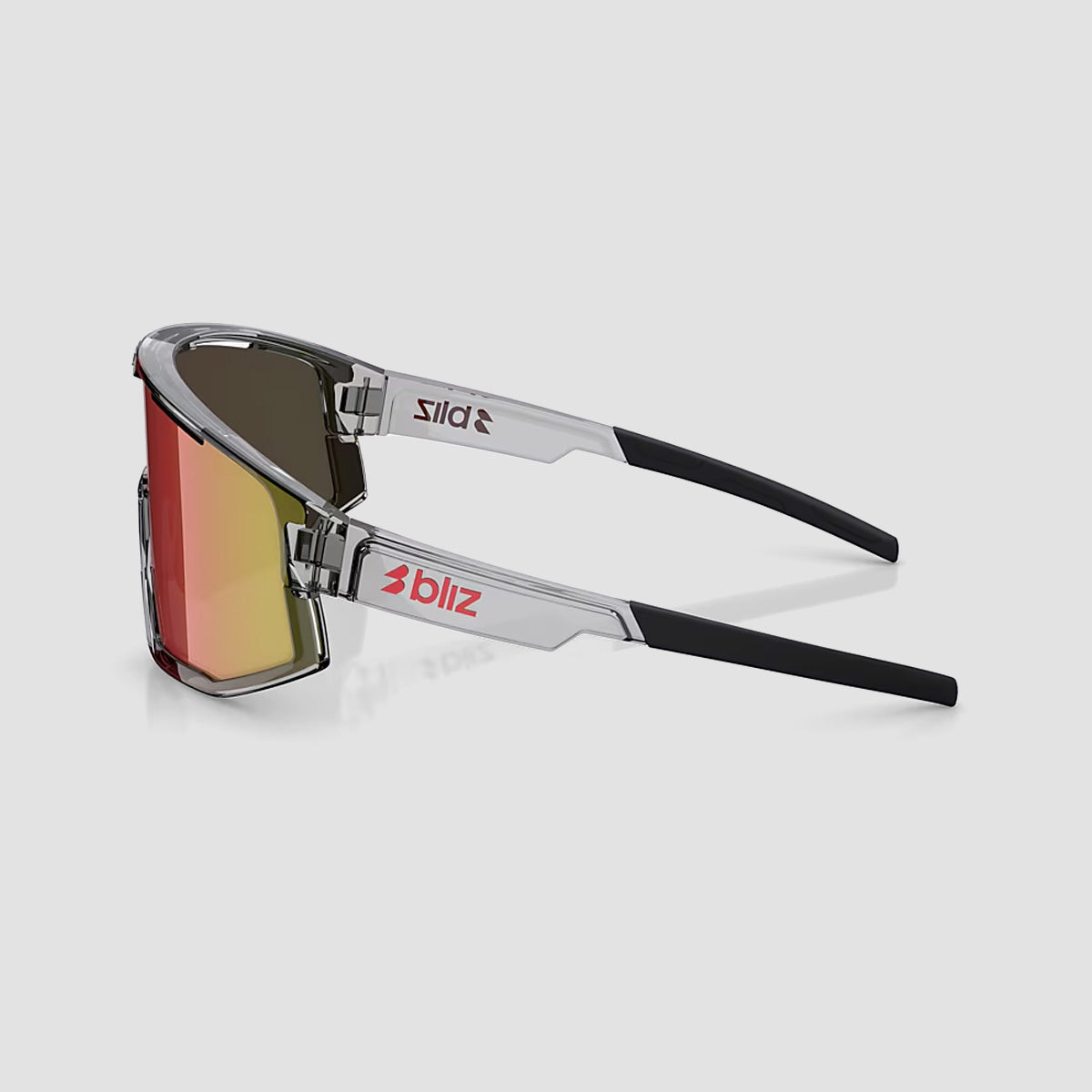Bliz Vision Sunglasses Transparent Dark Grey/Red