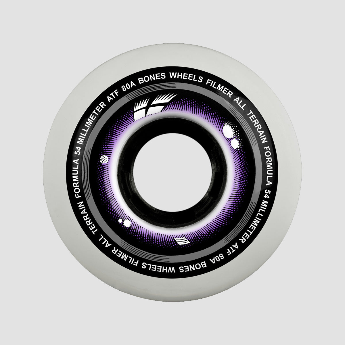 Bones Filmers 80A ATF Skateboard Wheels White 54mm