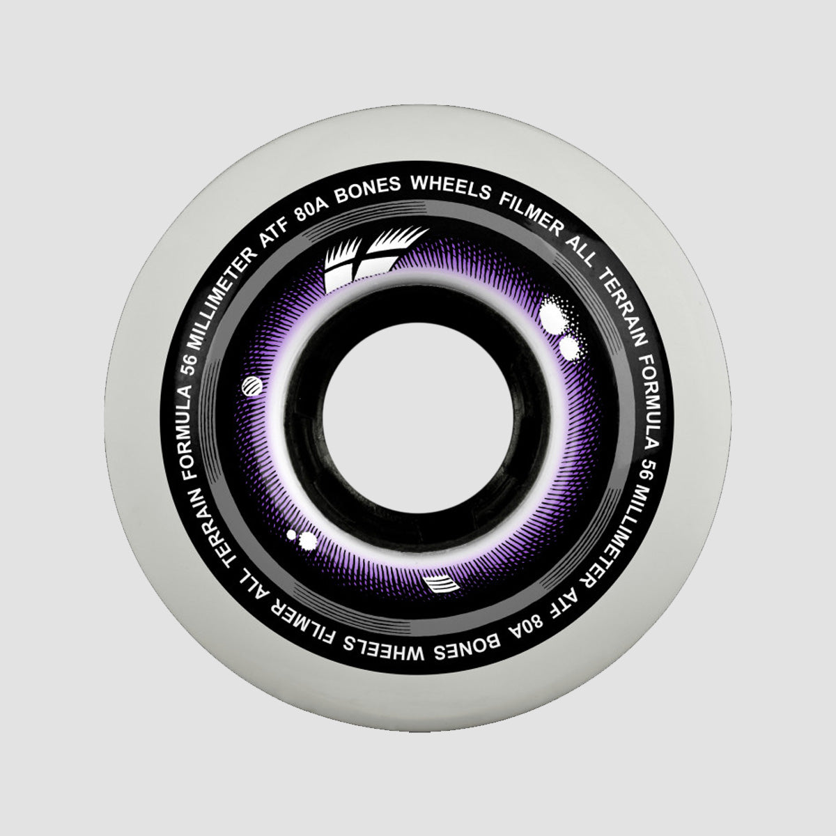 Bones Filmers 80A ATF Skateboard Wheels White 56mm