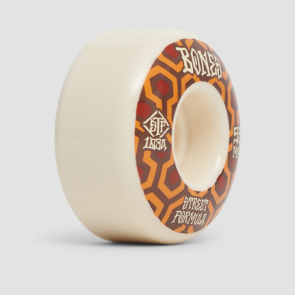 Bones Retros V1 Standard 103A STF Skateboard Wheels White 53mm