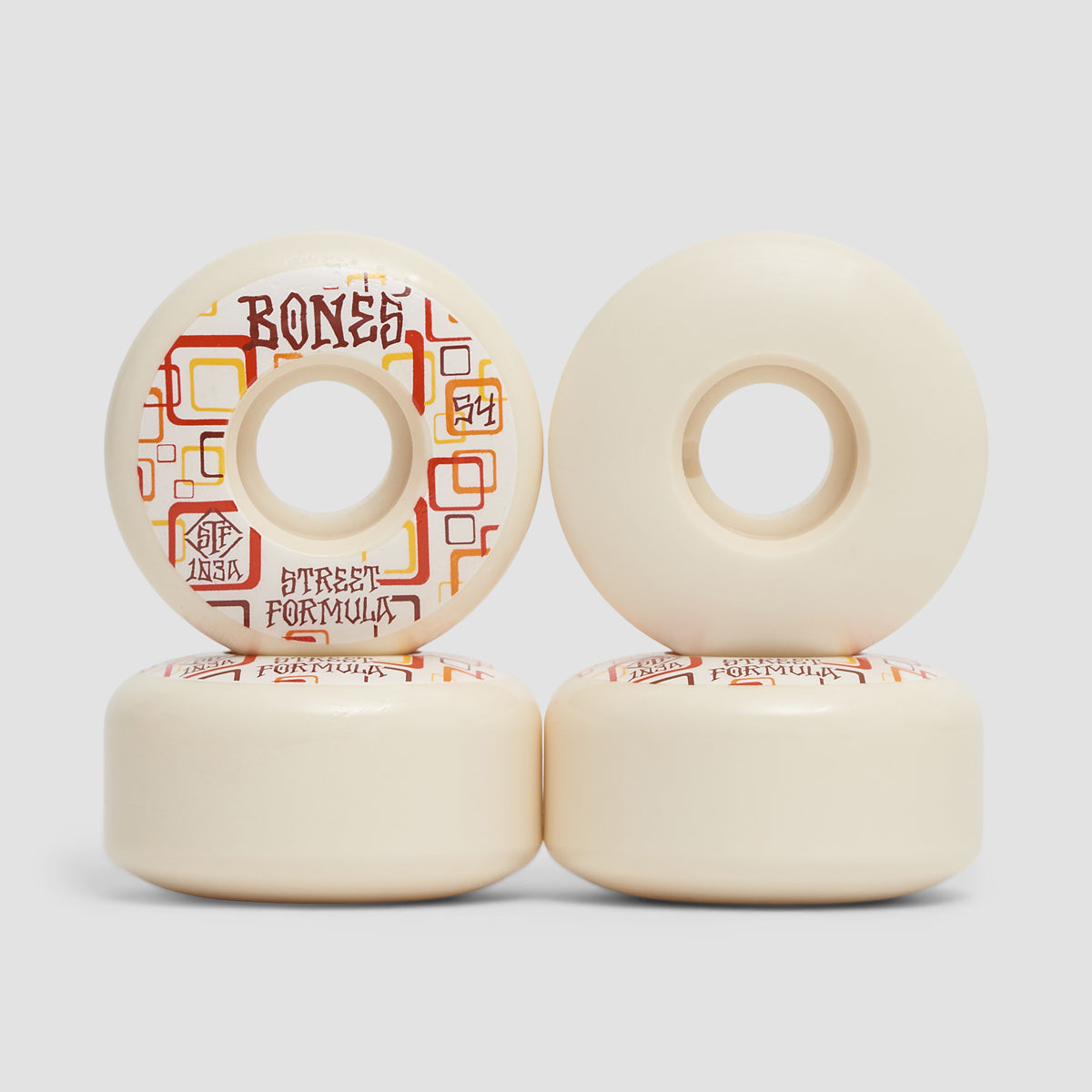 Bones Retros V3 Slims 103A STF Skateboard Wheels White 54mm