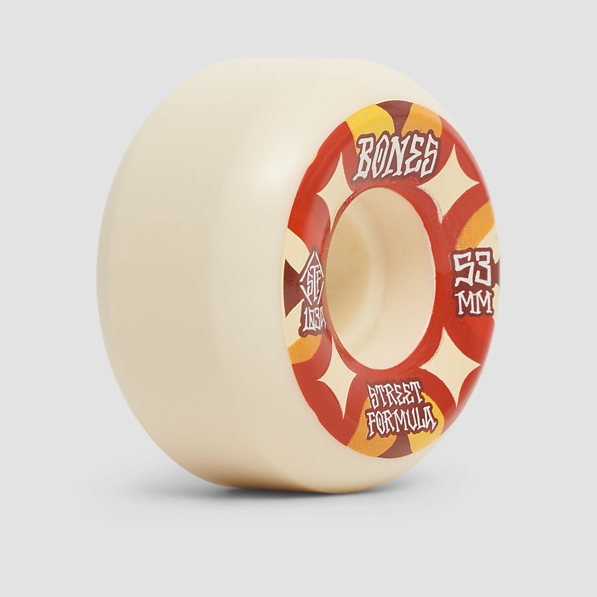 Bones Retros V5 Sidecut 103A STF Skateboard Wheels White 53mm