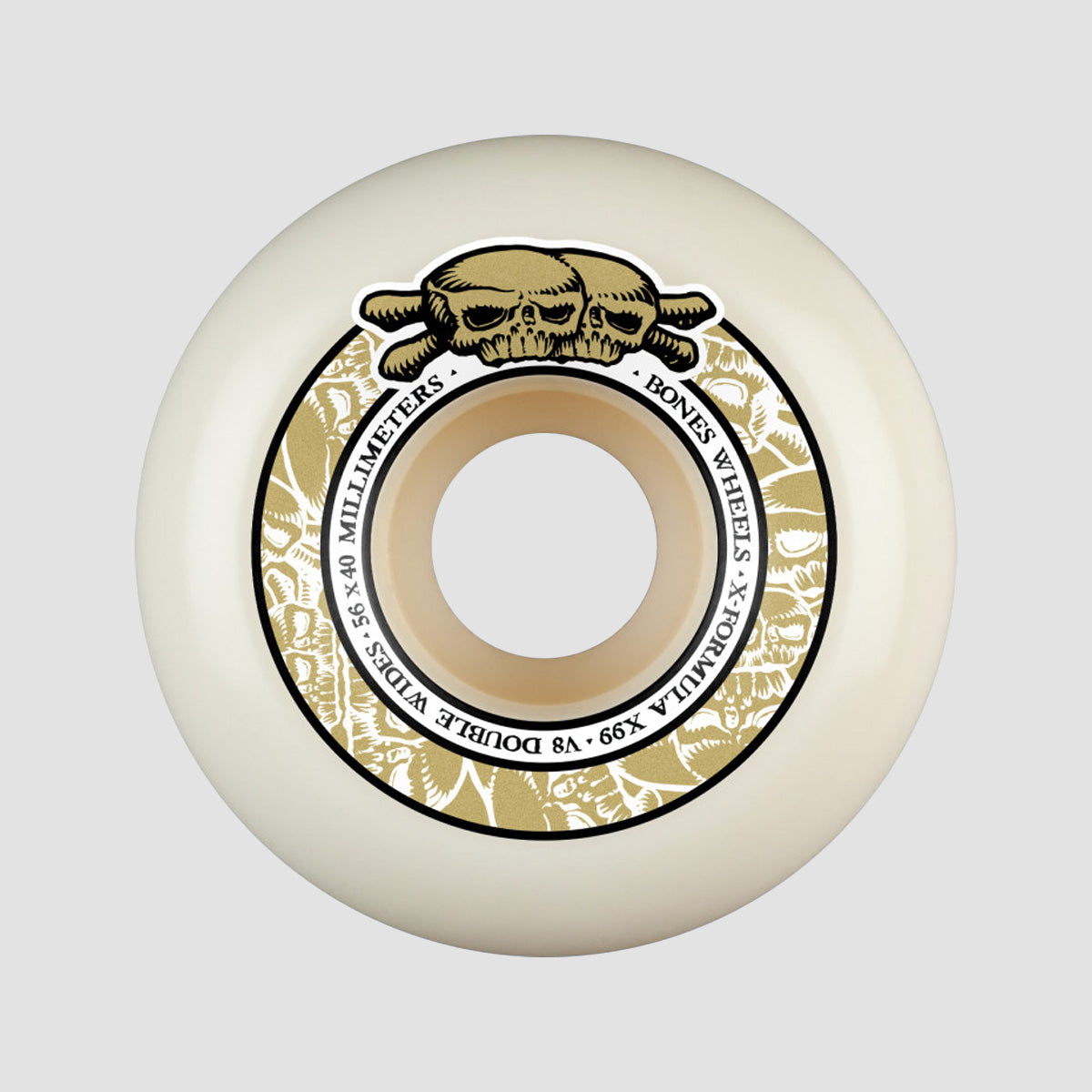 Bones X-Formula Double Wides V8 99A Skateboard Wheels Natural 56mm