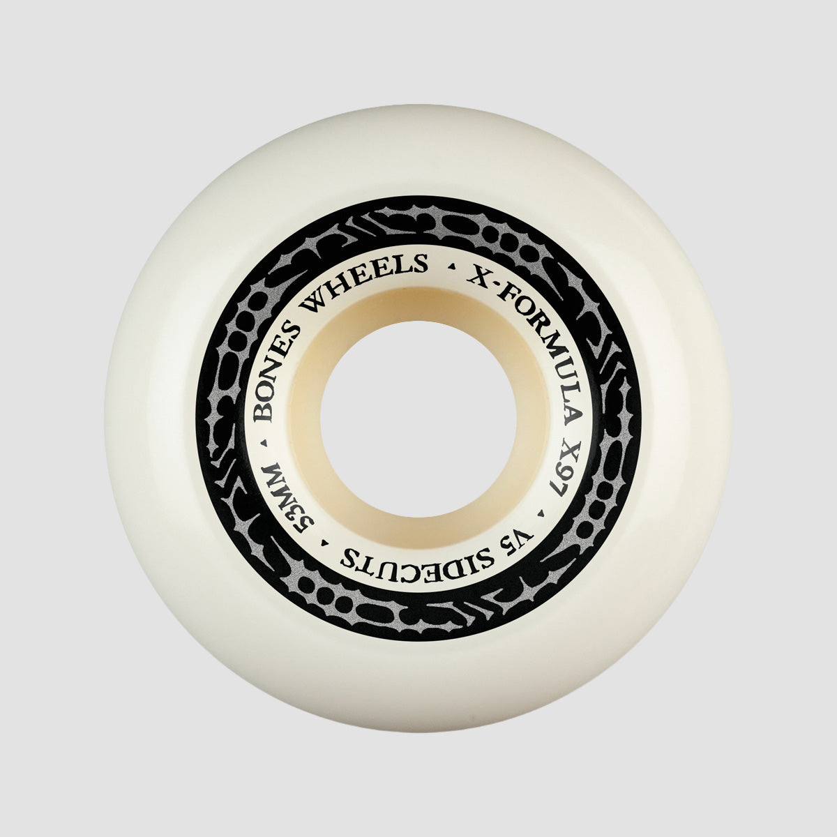 Bones X-Formula V5 Sidecut 97A Skateboard Wheels White 53mm