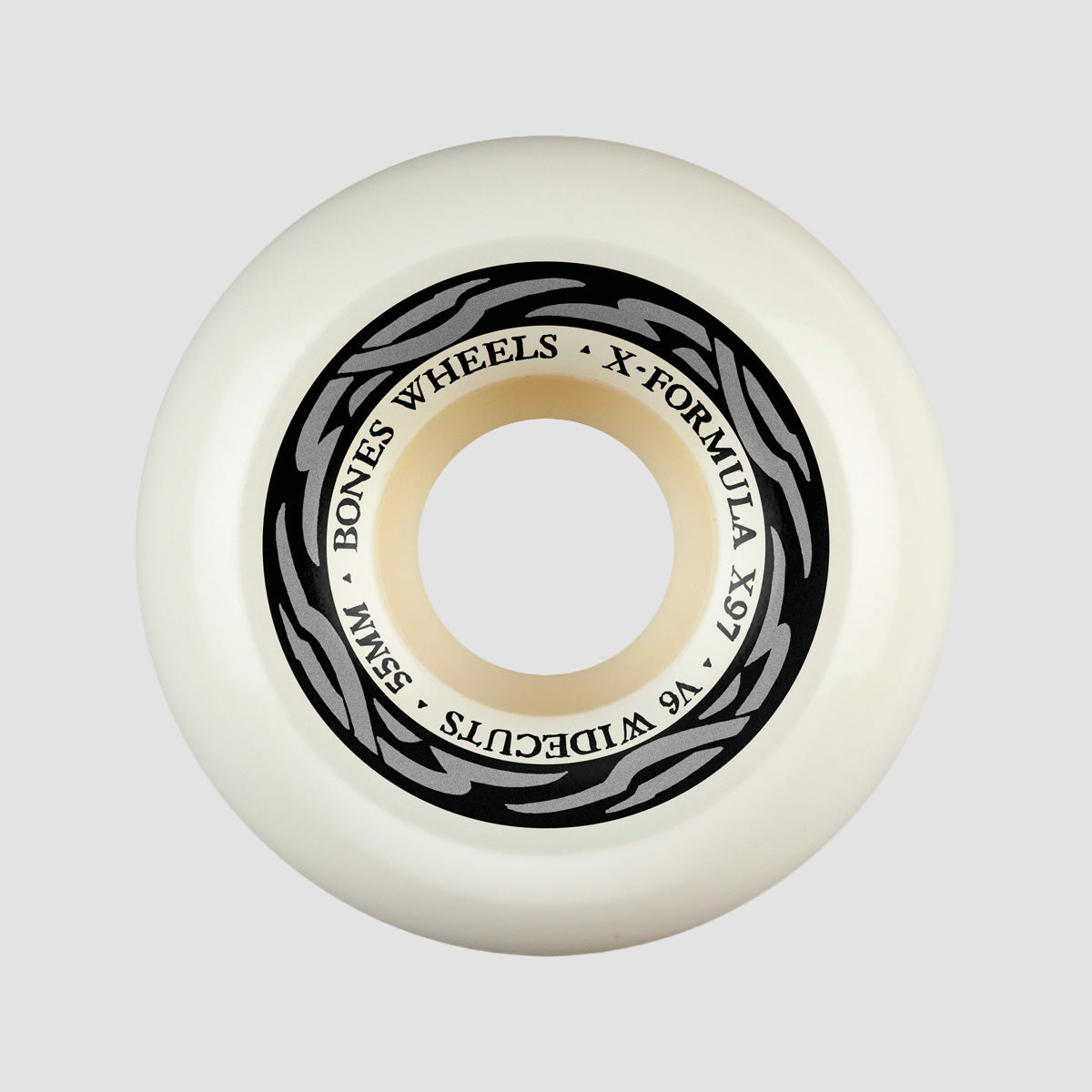 Bones X-Formula V6 Widecut 97A Skateboard Wheels White 55mm