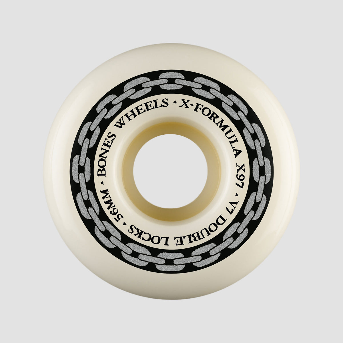 Bones X-Formula V7 Double Lock 97A Skateboard Wheels Natural 56mm