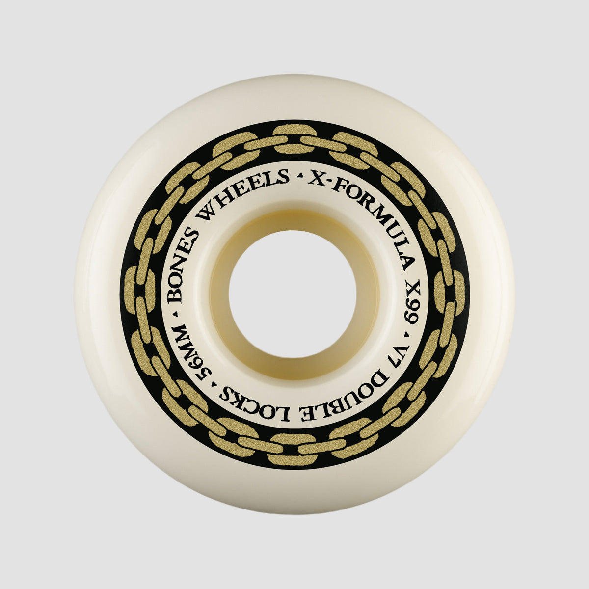 Bones X-Formula V7 Double Lock 99A Skateboard Wheels Natural 56mm