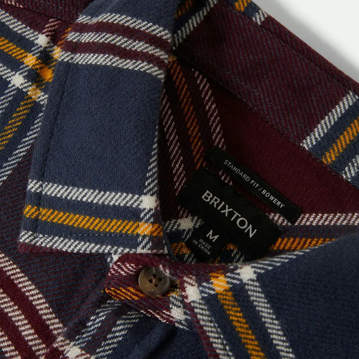 Brixton Bowery Longsleeve Flannel Shirt Mood Indigo/Port/Saffron