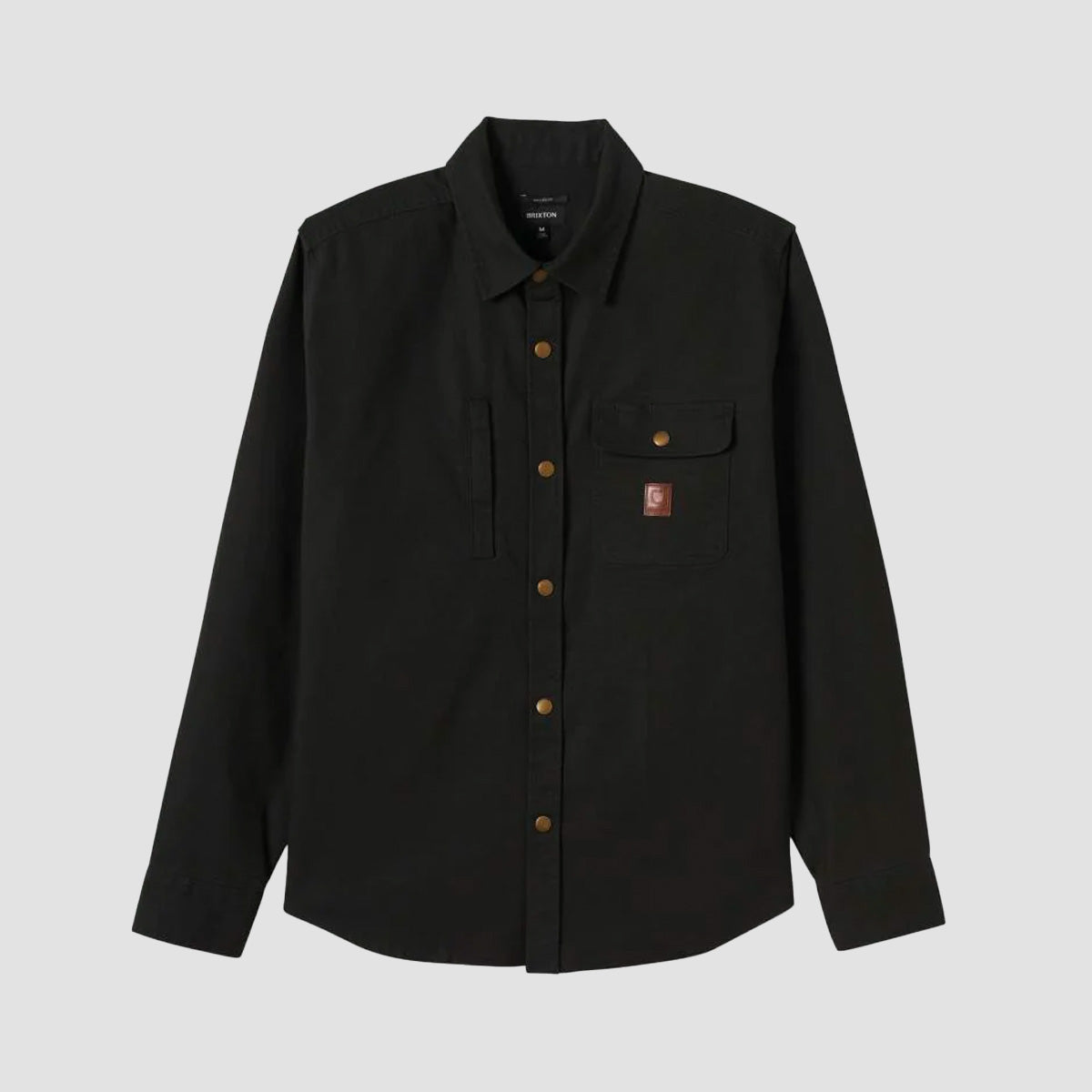 Brixton Builders Longsleeve Overshirt Washed Black