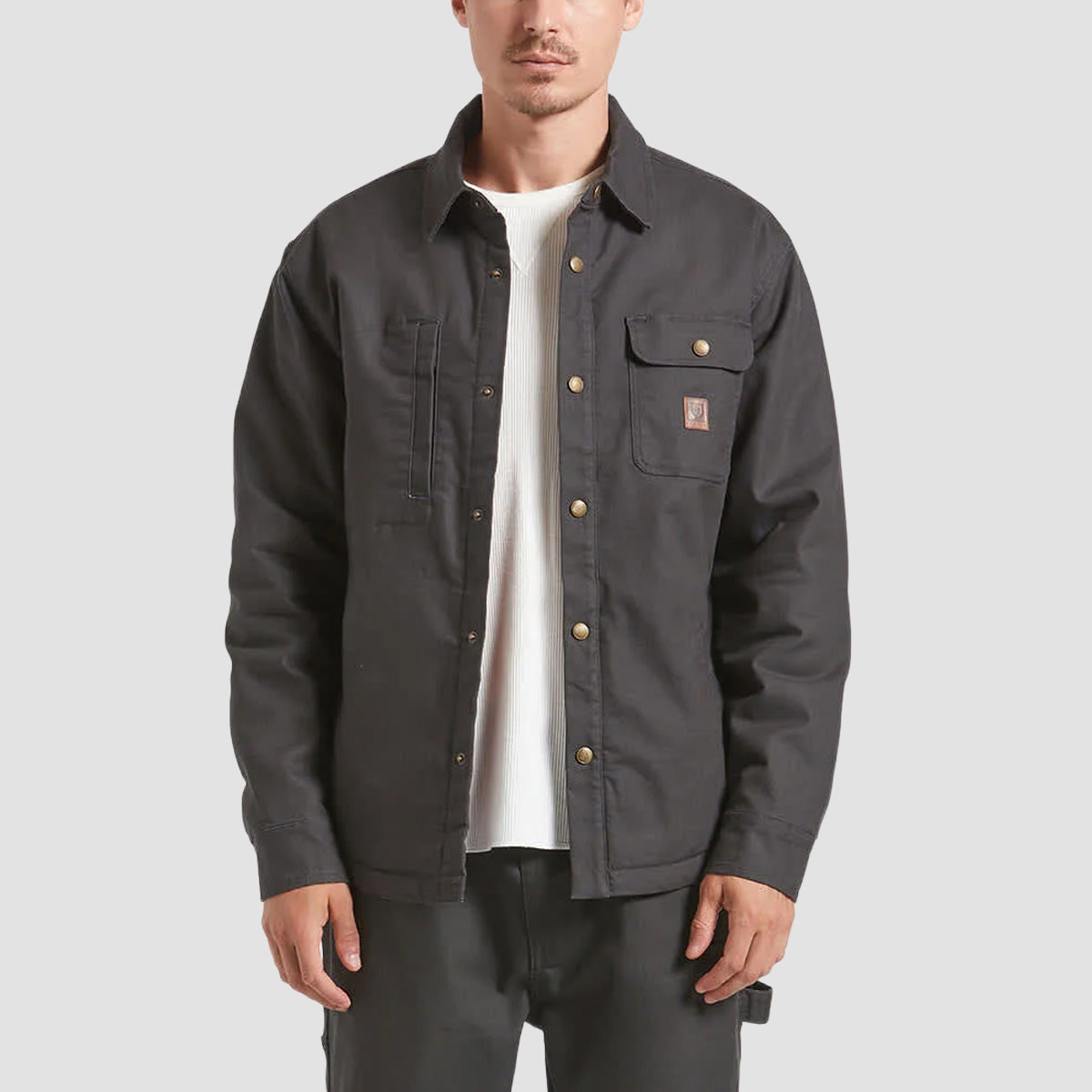 Brixton Builders Stretch Lined Jacket Washed Black/Red