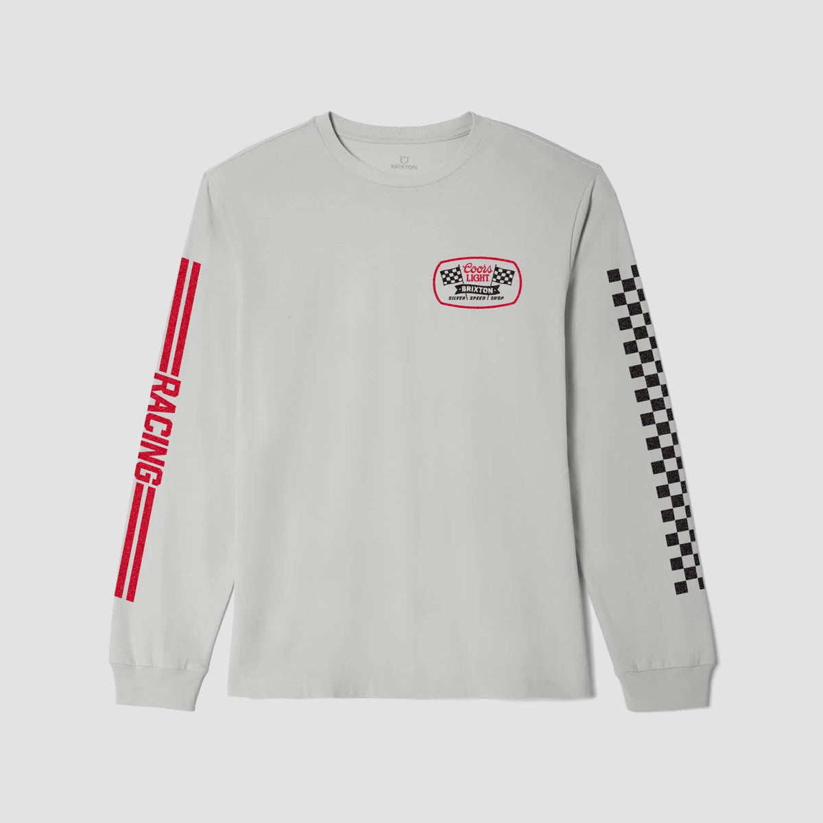 Brixton Coors Light Pit Stop Longsleeve T-Shirt Silver
