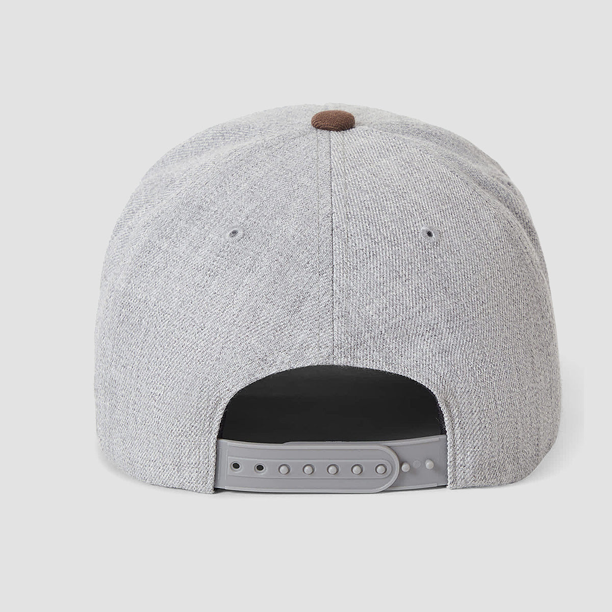Brixton Crest C MP Snapback Cap Heather Grey/Pinecone Brown