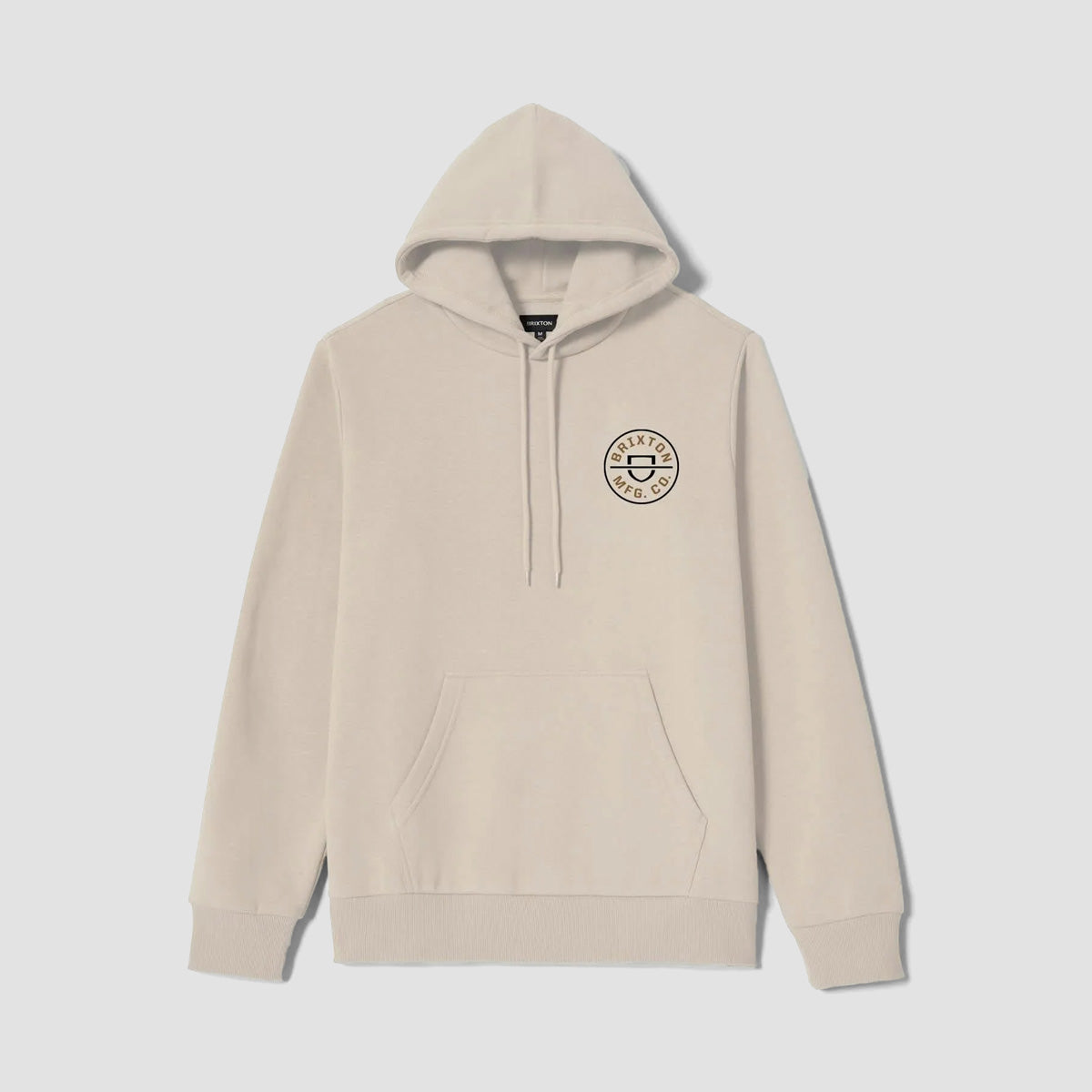 Brixton Crest Pullover Hoodie Cream/Jet Black/Washed Copper