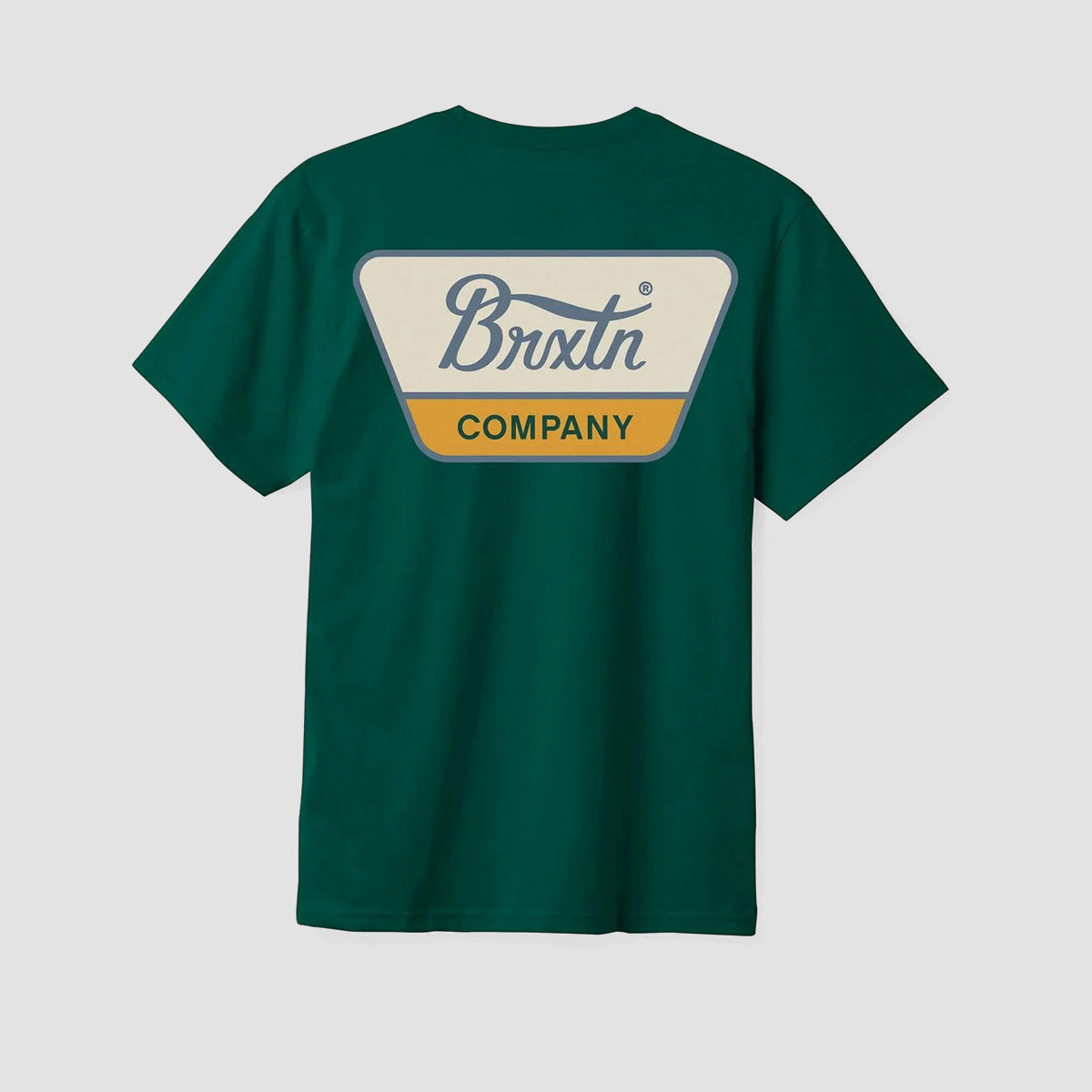 Brixton Linwood T-Shirt Deep Emerald/China Blue