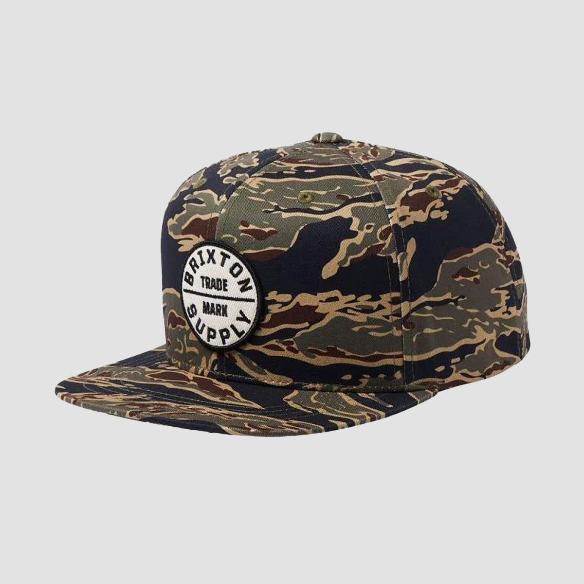 Brixton Oath III Snapback Cap Tiger Camo