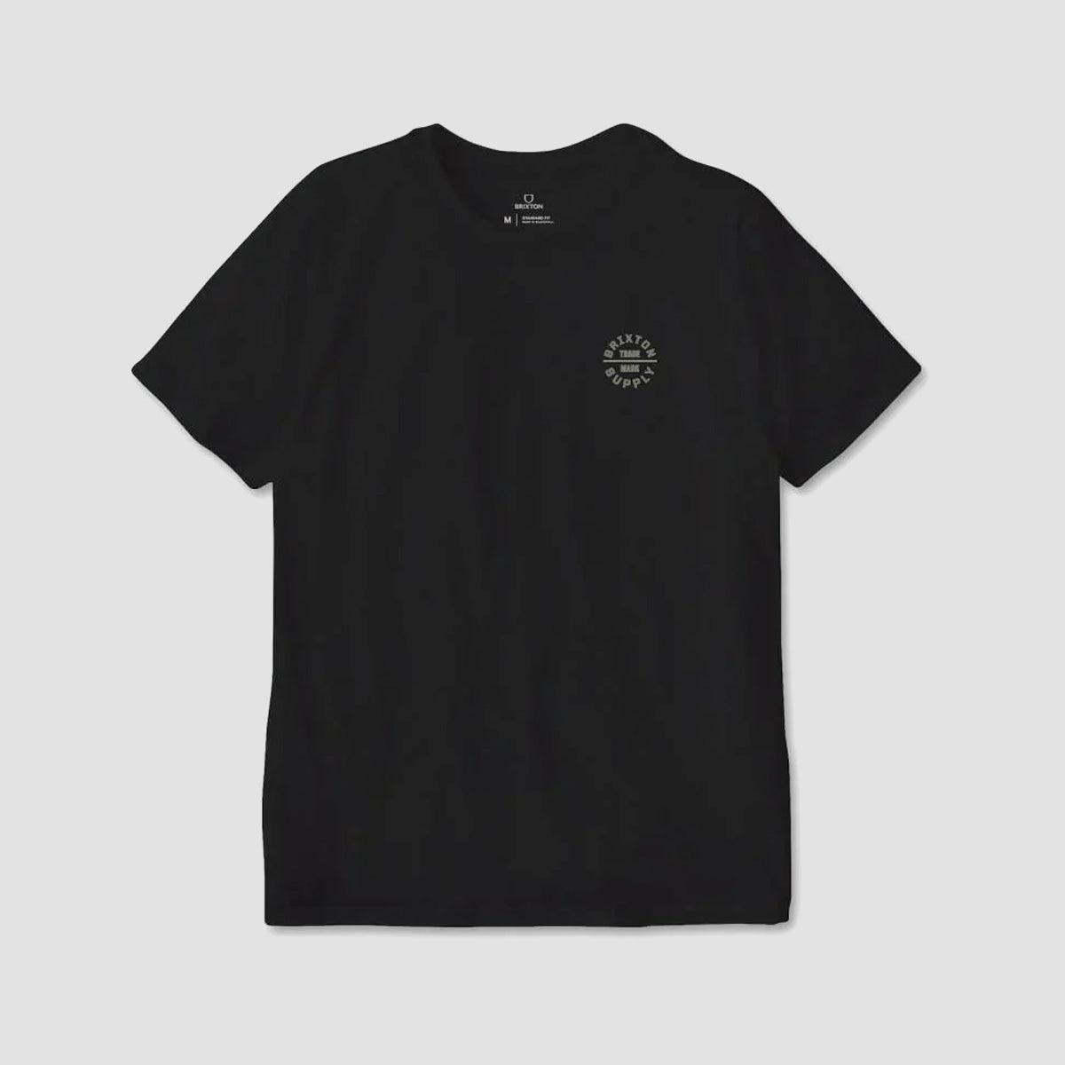 Brixton Oath V T-Shirt Black /Olive Surplus/White
