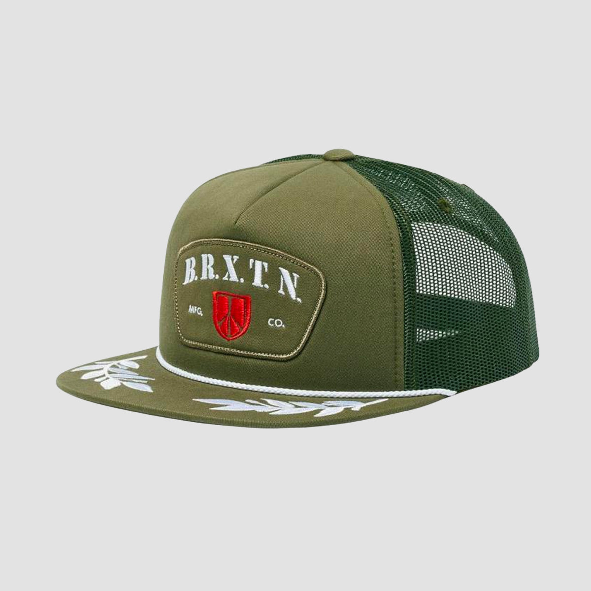 Brixton Peace Shield MP Trucker Cap Olive Surplus/Olive Surplus