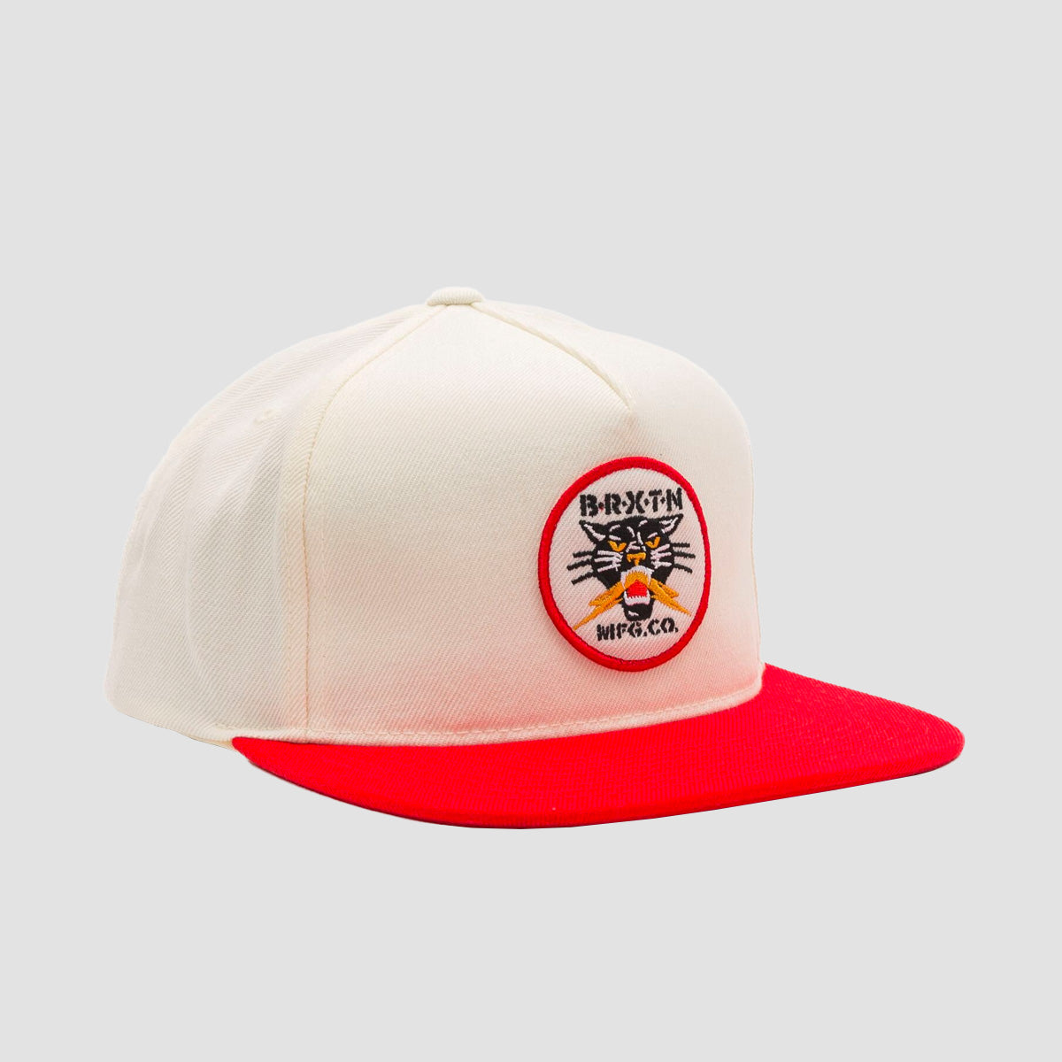 Brixton Sparks MP Snapback Cap Off White/Aloha Red